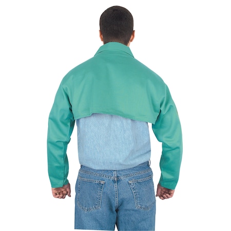 Mcr Safety Garments, F/R Green Cotton Cape Sleeve, L 39100L